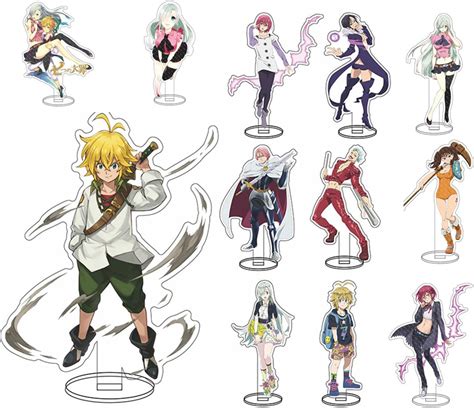 Amazon.co.jp: 七つの大罪 パーシバ メリオダス エリザベス・リオネス アクリルスタンド アクスタ 1/4点セット 飾り物 アニメ ...