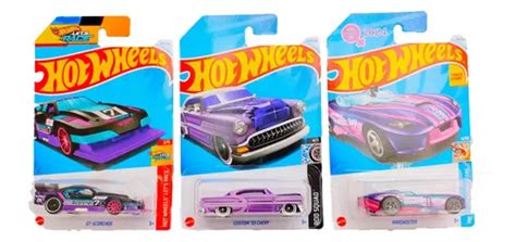 Hot Wheels Paquete De Carritos De Color Violeta Env O Gratis