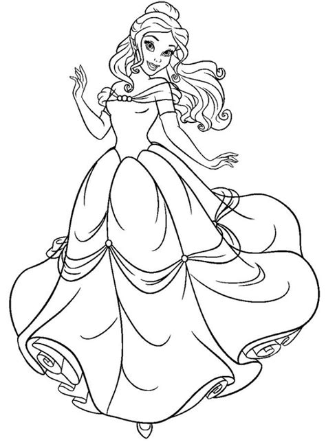 Free Printable Beauty And The Beast Belle Coloring Pages