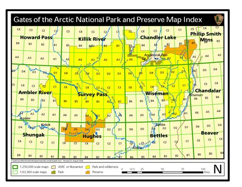 Gates of Arctic National Park and Preserve Official Park Map - Gates of ...