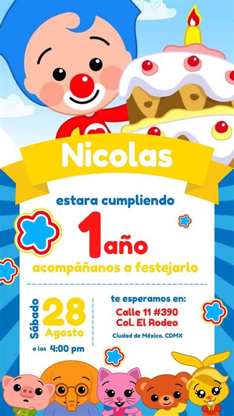 Invitacion De Cumpleanos Plim Plim Plim Plim Birthday Invitation Plim