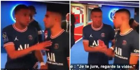 Psg Kylian Mbappé Y El Video Del Fuerte Reproche A Achraf Hakimi No Alcanza Con Lamentarlo