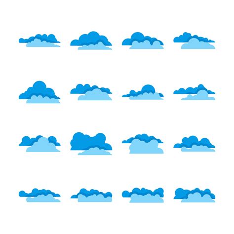 Vector Color Set of Different Clouds Illustration 29746636 Vector Art ...