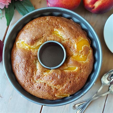 CIAMBELLA ALLE PESCHE CON RICETTA DELLA NONNA senza burro Cucinare è