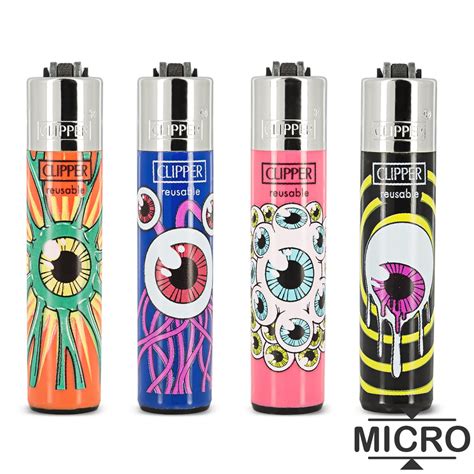 Briquet Clipper Micro Psycho Eyes X