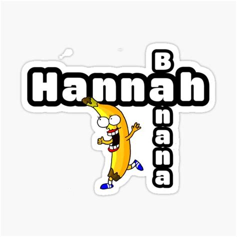 "Hannah Banana - Cute Cartoon " Sticker by Lobeboy | Redbubble