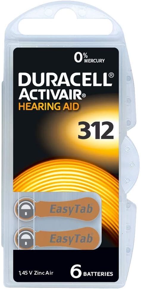 Duracell Lot De Blisters De Piles Auditives Activair Easytab Da