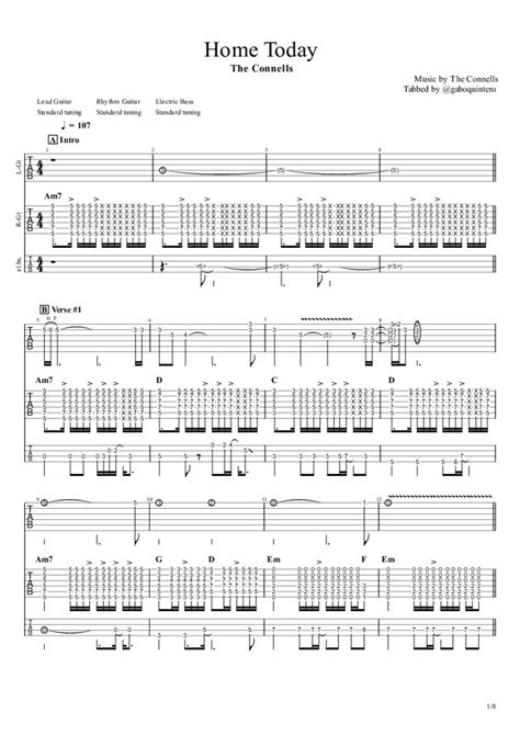 Home Today Tab Chords The Connells Paidtabs