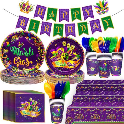 Amazon Mardi Gras Party Supplies Mardi Gras Party Tableware Set