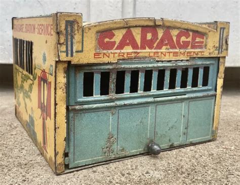 JOUET ANCIEN TÔLE XX jouet JEP Garage Station Service Voiture camion No