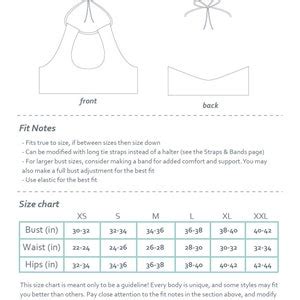 Ivy Top DIY Keyhole Bikini Top PDF Sewing Pattern Etsy