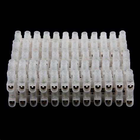 OOTDTY 10PCS 5A Dual Row 12 Positions Screw Terminal Electric Barrier