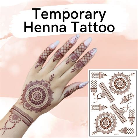 Henna Style Tattoo Stickers Temporary Henna Tattoo Fake - Etsy