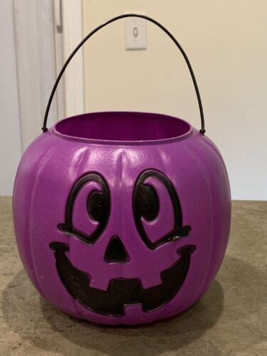 General Foam Plastics Purple Blow Mold Jack O Lantern Halloween Pumpkin