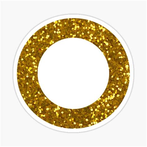 Gold Letter O Gold Glitter Sticker By Pascally Redbubble