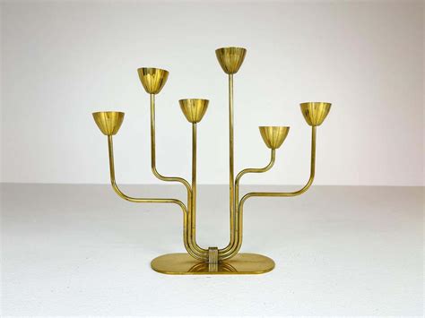 Ystad Metall Midcentury Candelabra Brass Ystad Metall Sweden Gunnar