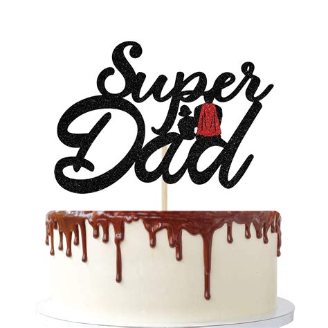 Festiko® Super Dad Cake Topper Best Dad Ever Happy Birthday Dad