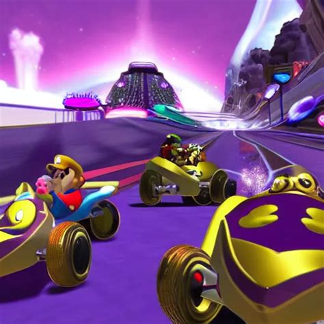 Thanos In Mario Kart Game Screenshot Realistic Stable Diffusion