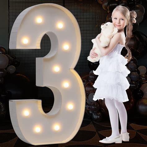 Ft Marquee Light Up Numbers Letters Mosaic Numbers For Balloons