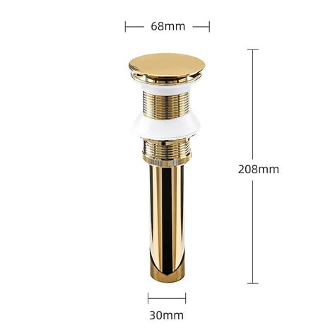 south african premium brass pop  sink drain stopper  overflow