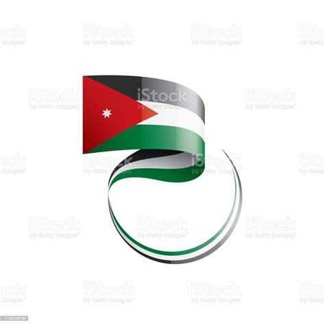 Jordan Flag Vector Illustration On A White Background Stock Illustration Download Image Now