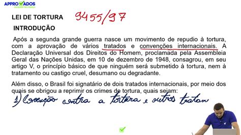 Leis Penais Extravagantes Lei De Tortura Lei 9455 97 Aspectos