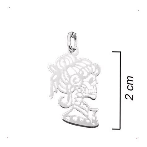 Dije Y Cadena Catrina Perfil Plata 925 Con Envio Mebuscar México