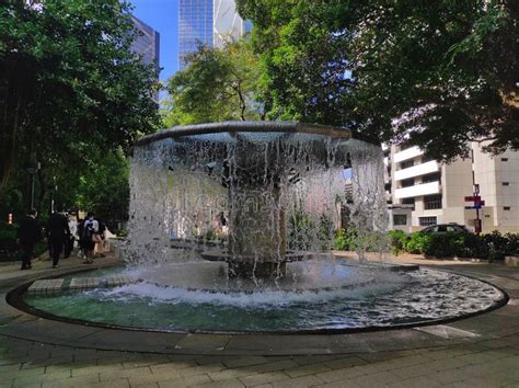 Circular Fountain in Hong Kong Park Editorial Stock Image - Image of ...