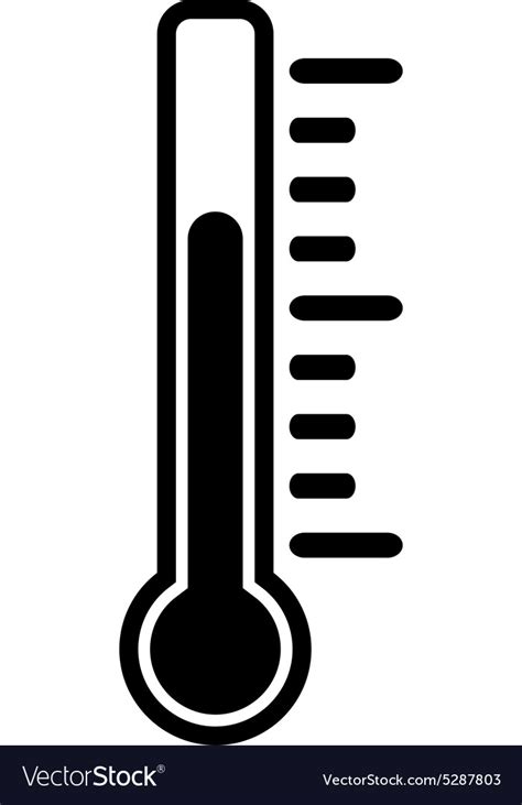 Thermometer icon symbol flat Royalty Free Vector Image