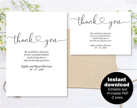 Wedding Thank You Cards