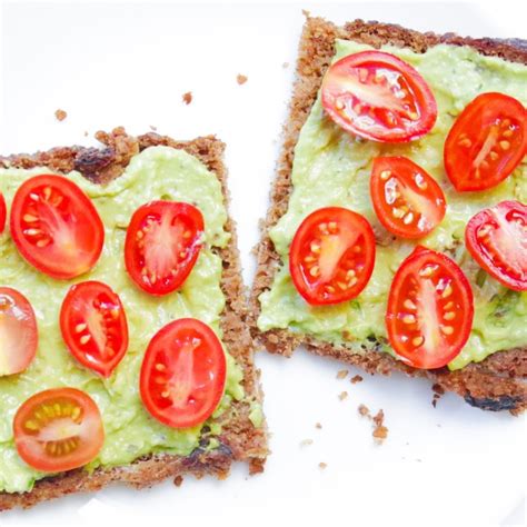 Rye Toast with Avocado and Cherry Tomatoes - Healthy Kajuju