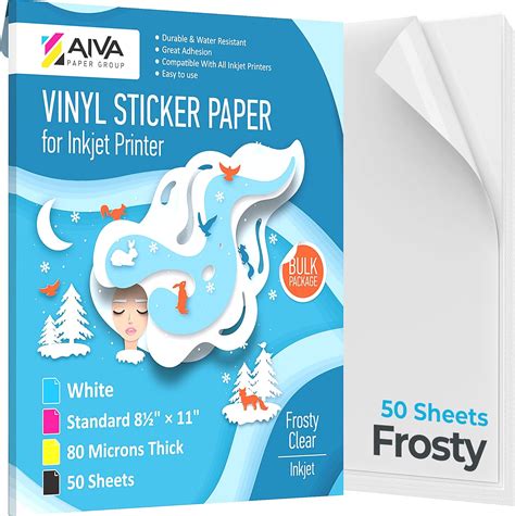 Papel Adhesivo De Vinilo Imprimible Para Impresora De Inyecci N De