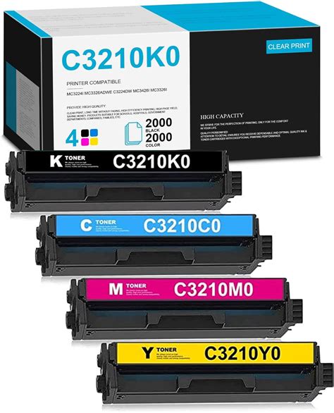 C3210K0 C3210C0 C3210M0 C3210Y0 Toner LEXC3210K0Toner Cartridge Set