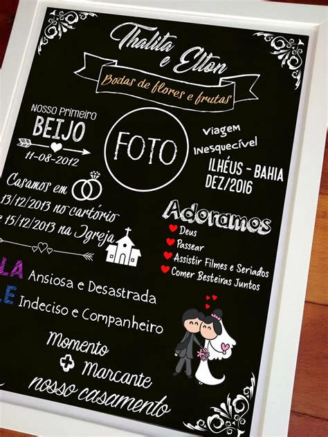 Chalkboard Bodas Digital Cód CS0010 Elo7