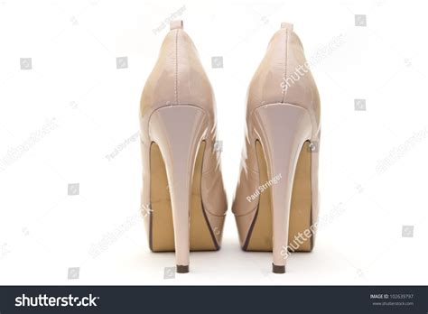 Nude Patent Platform High Heels Stock Photo Shutterstock