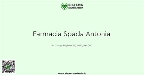 Farmacia Spada Antonia A Bari Ba Sistemasanitario It