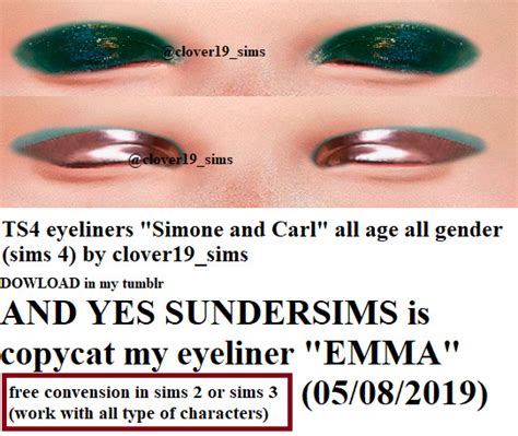 Ts Sims Eyeliner Simone And Carl All Age All Gender By