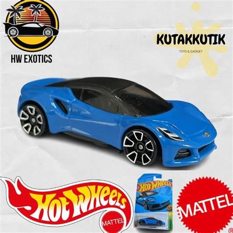 Hot Wheels Lotus Emira Blue Lot Q 2022 HW Exotics Shopee Malaysia