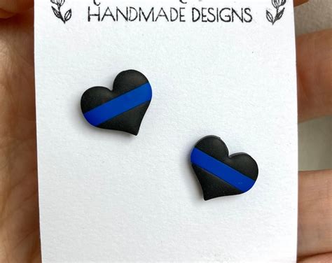 Thin Blue Line Earrings Thin Blue Line Gifts Police Officer Gift Police