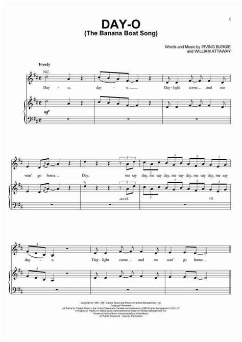 Day-O Piano Sheet Music | OnlinePianist