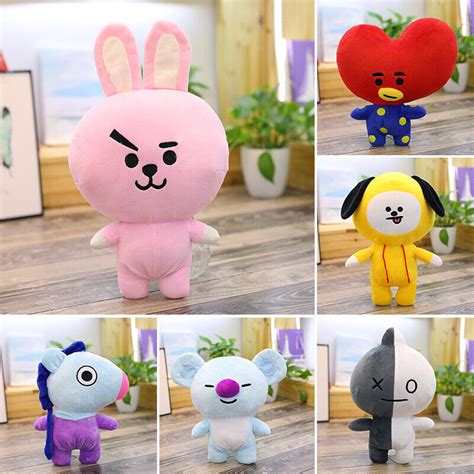 Buy 25cm BTS KPOP BT21 COOKY TATA CHIMMY Standing Doll Plush Toys