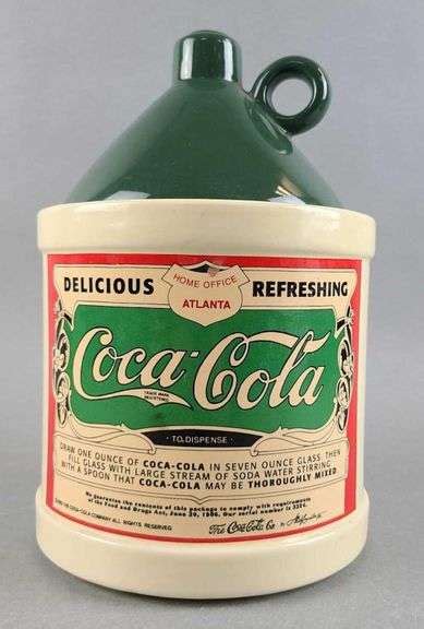 Coca Cola Jug Shaped Advertising Cookie Jar Matthew Bullock Auctioneers