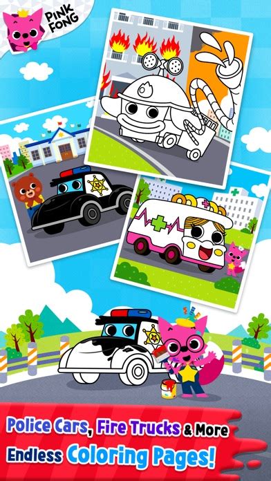 Pinkfong Cars Coloring Book Apprecs