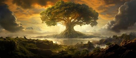 Yggdrasil from Norse Mythology The Tree of Life | Premium AI-generated image