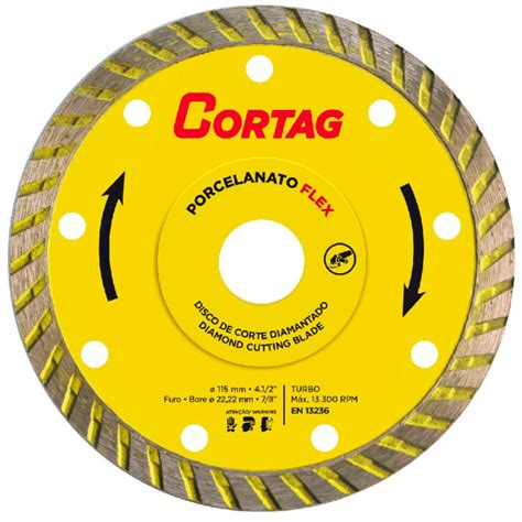 Disco De Corte Diamantado Turbo Porcelanato Flex 115mm CORTAG 61577