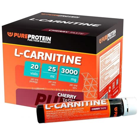 L-Carnitine 3000 мг 20 амп (Pure Protein) - Купить - под заказ ...