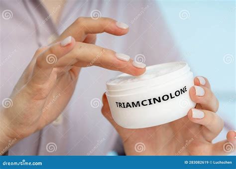 Triamcinolone Medical Cream Stock Image - Image of cream, finger: 283082619