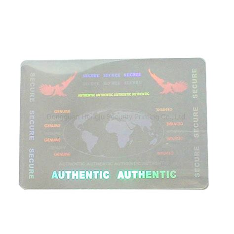 Custom Laser Transparent State ID Card Hologram Overlay China