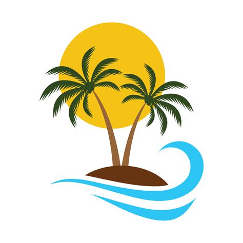 Tropical island illustration design template 23166278 Vector Art at ...