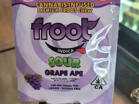 Froot Sour Grape 100mg Gummies Kure Wellness Medical And